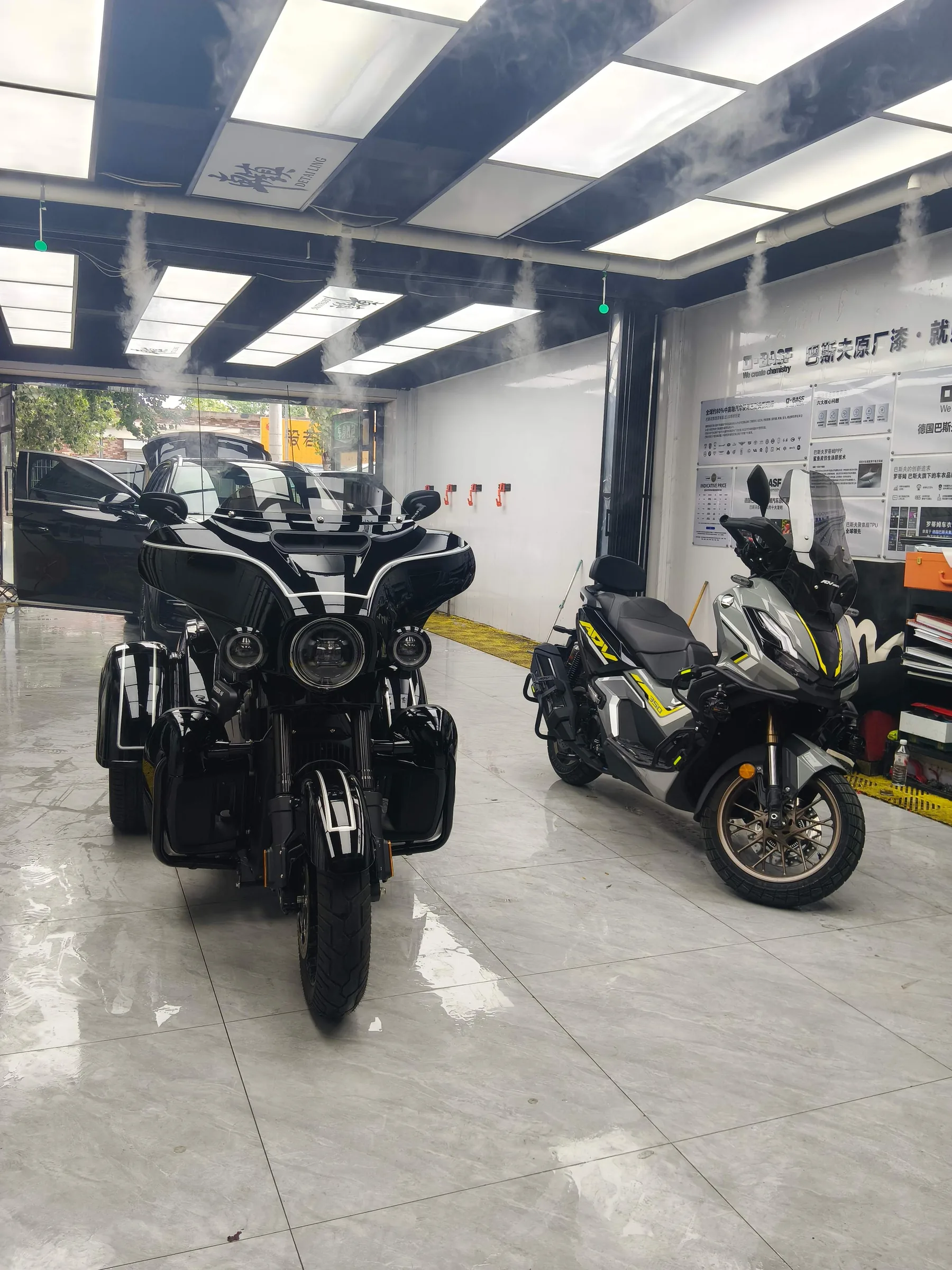 车镇汽车贴膜门店整洁的施工空间